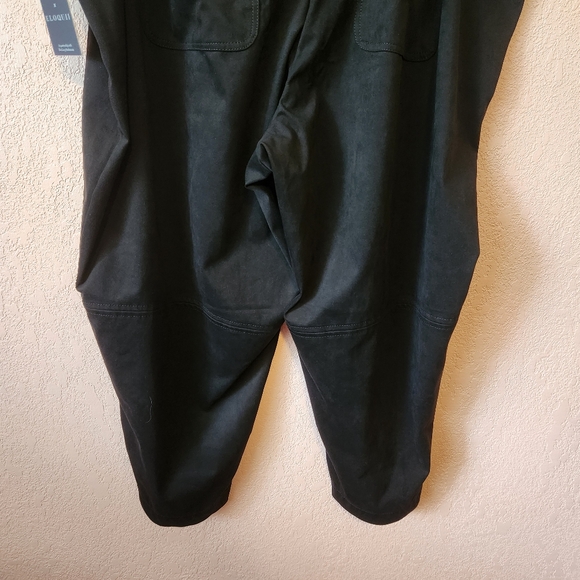 Eloquii × Barkwood Black Faux Suede Cropped Trousers - Picture 7 of 12